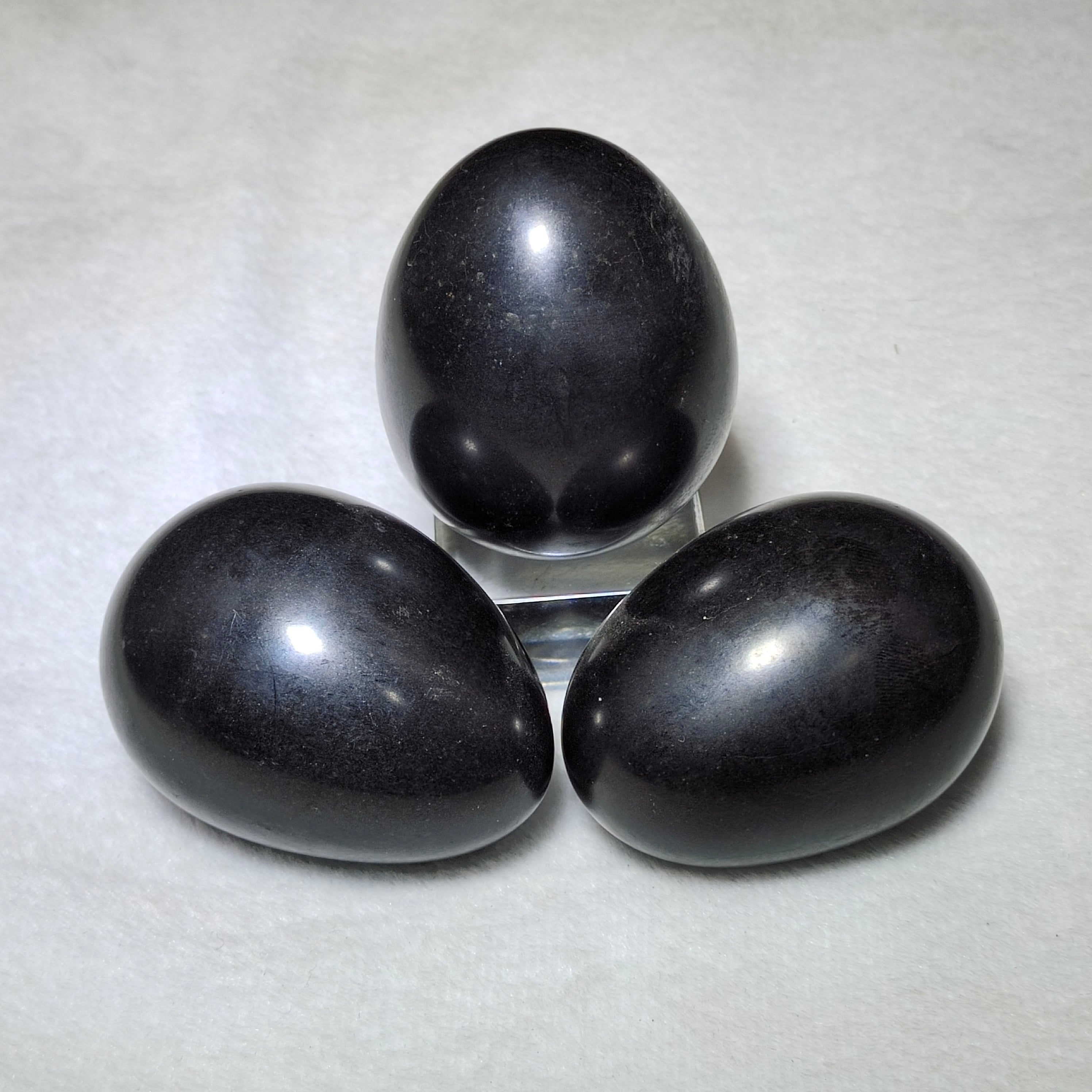 Black tourmaline eggs