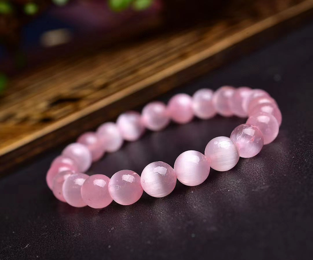 aura selenite 8mm bracelet