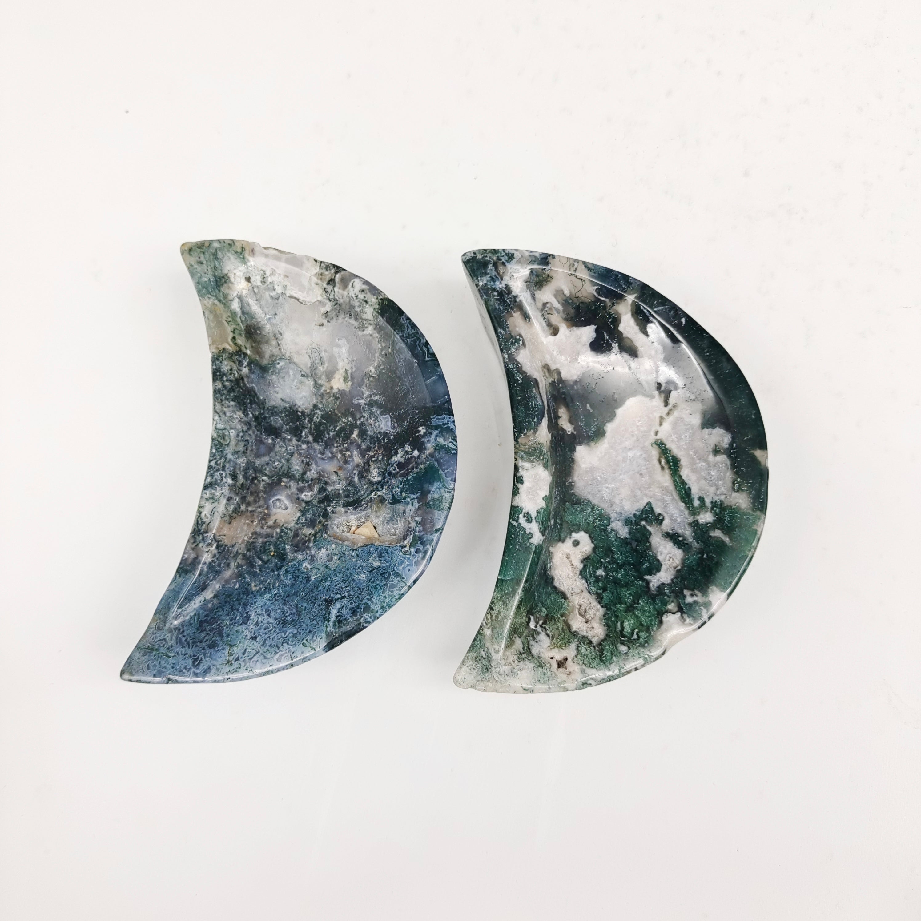 Moss agate bowl