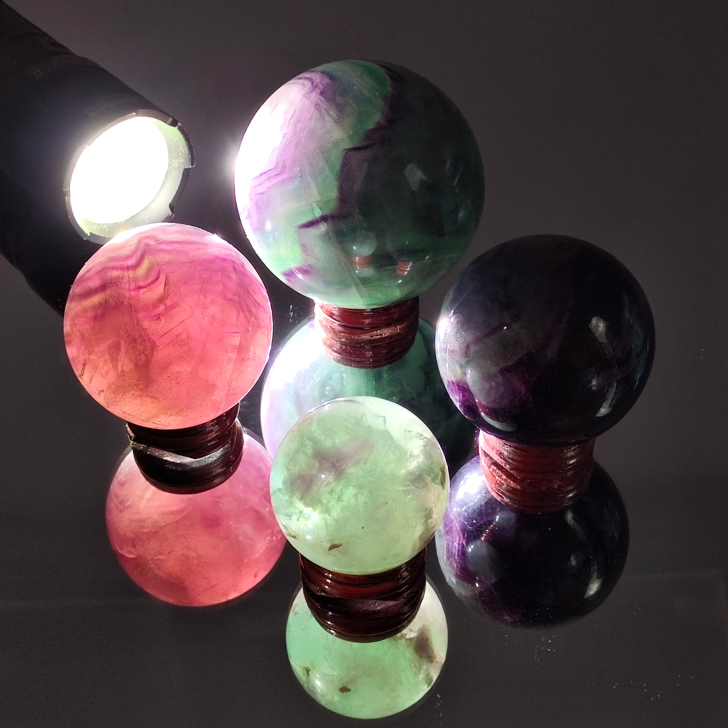 Rainbow Fluorite Sphere