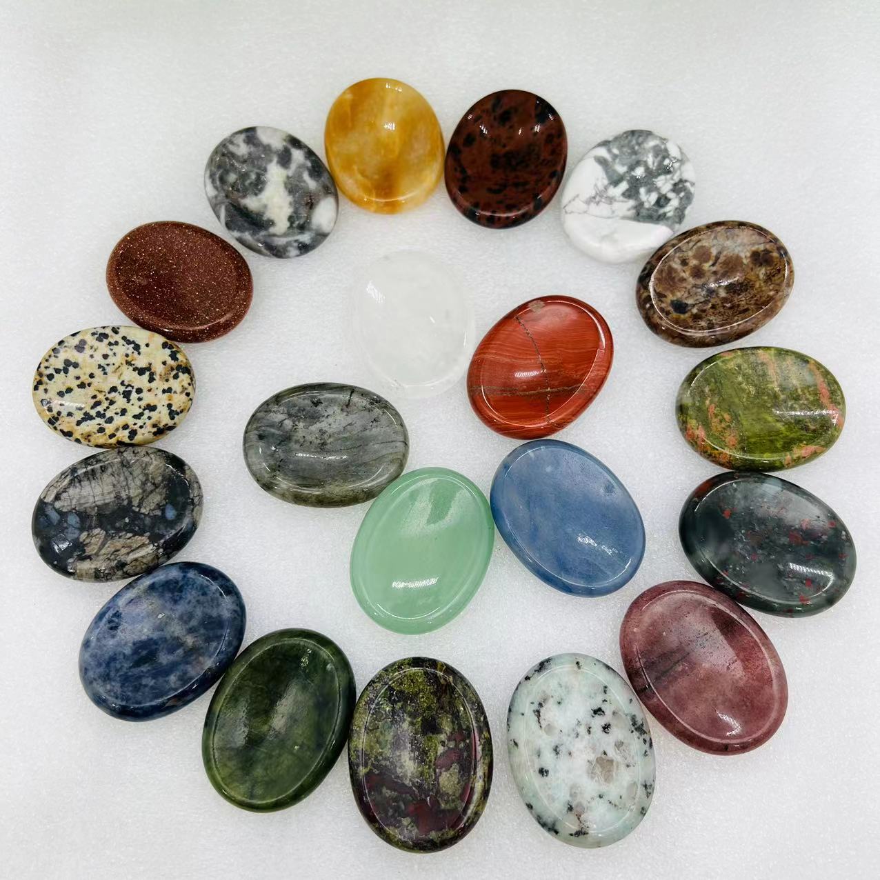 Worry stones of various materials