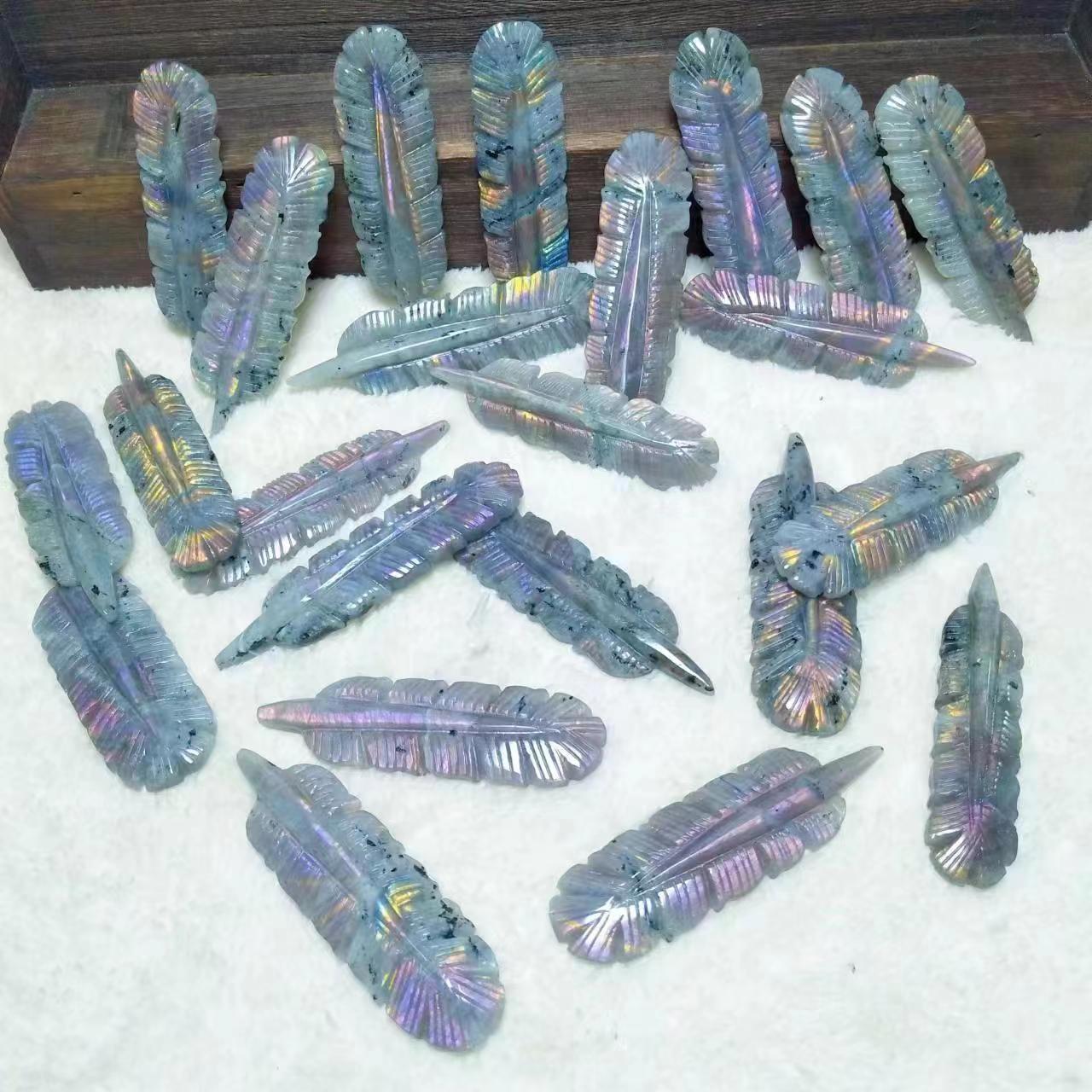 Labradorite feathers