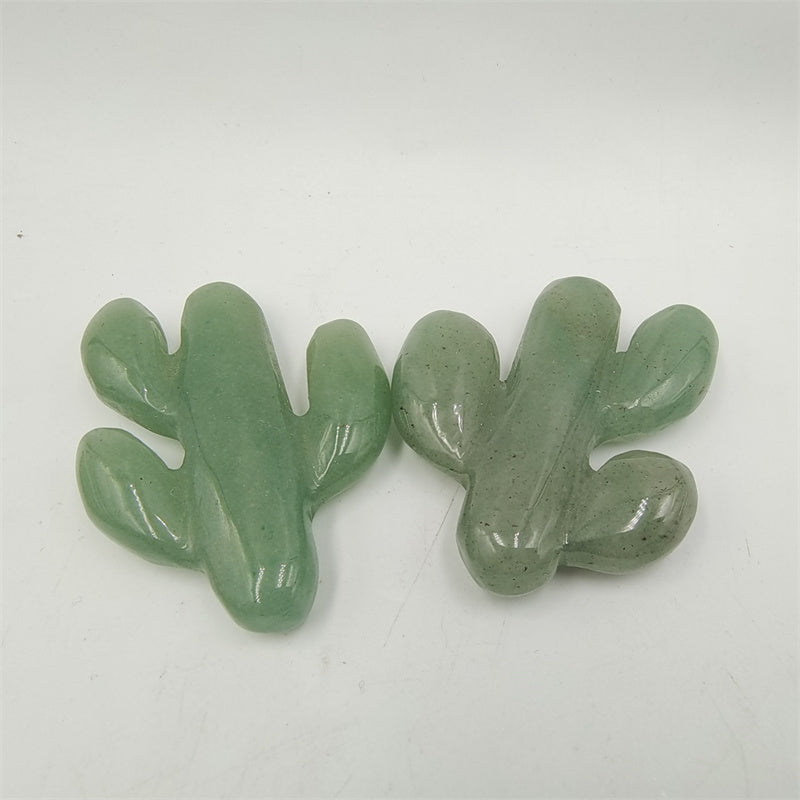 Green aventurine cactus