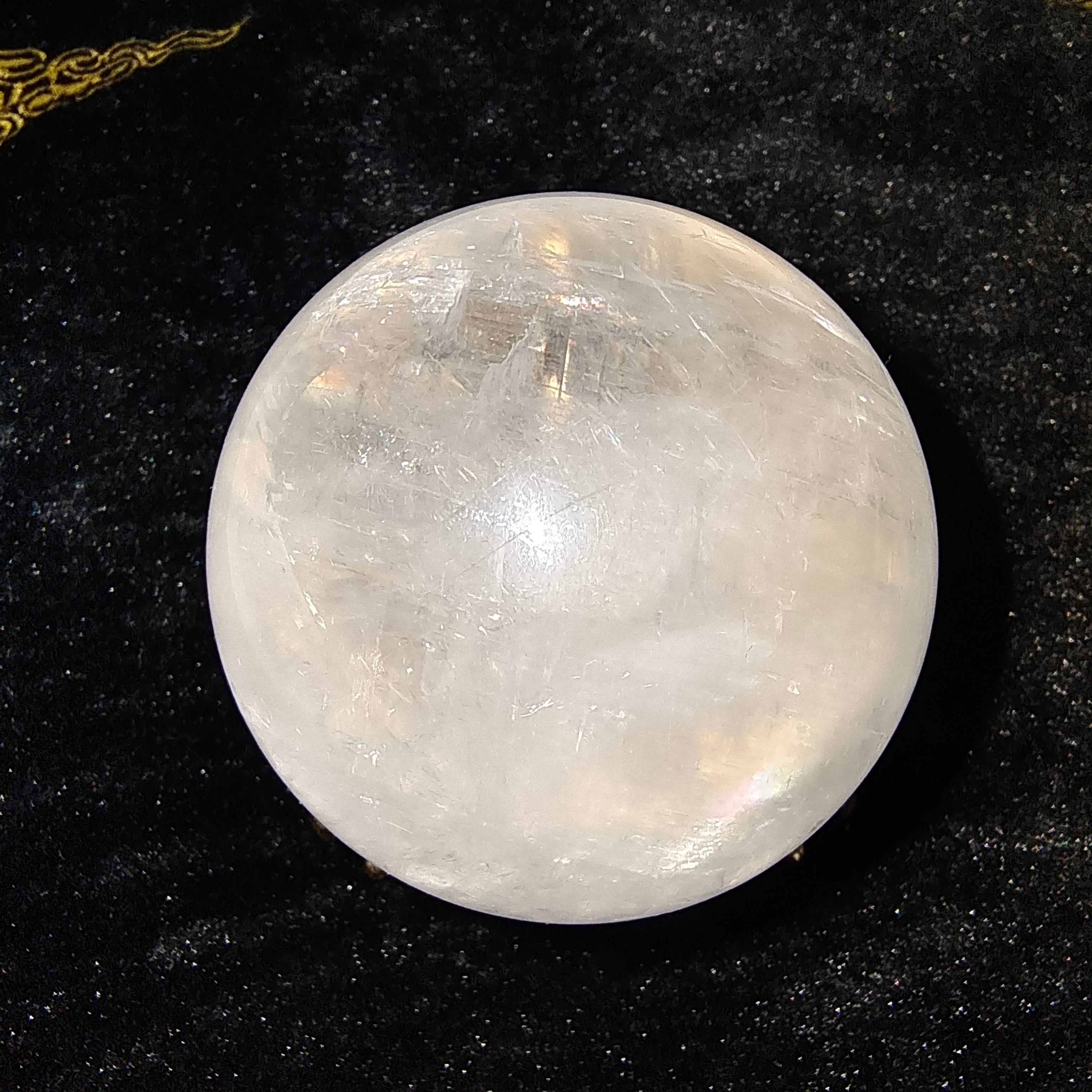 white calcite sphere