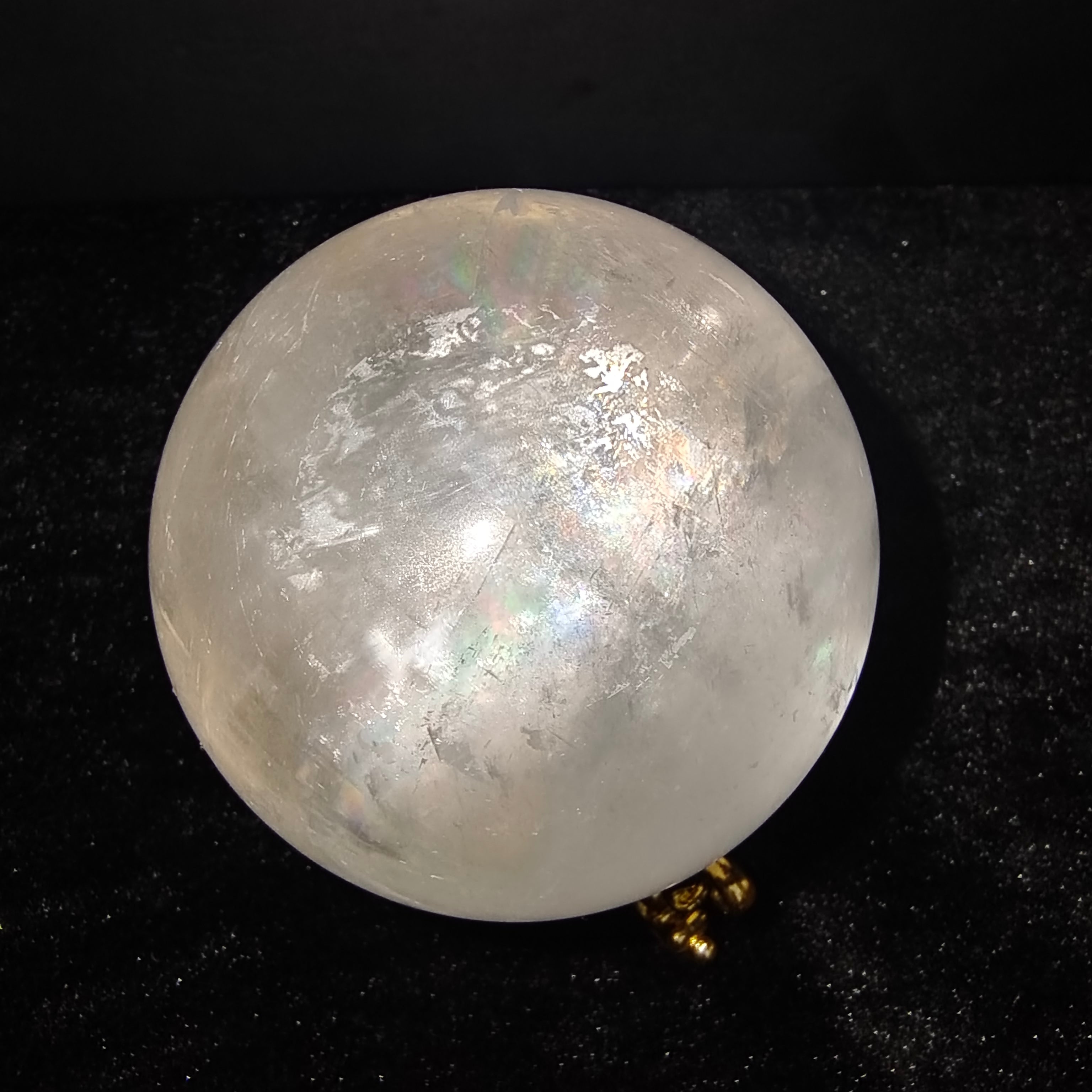 white calcite sphere