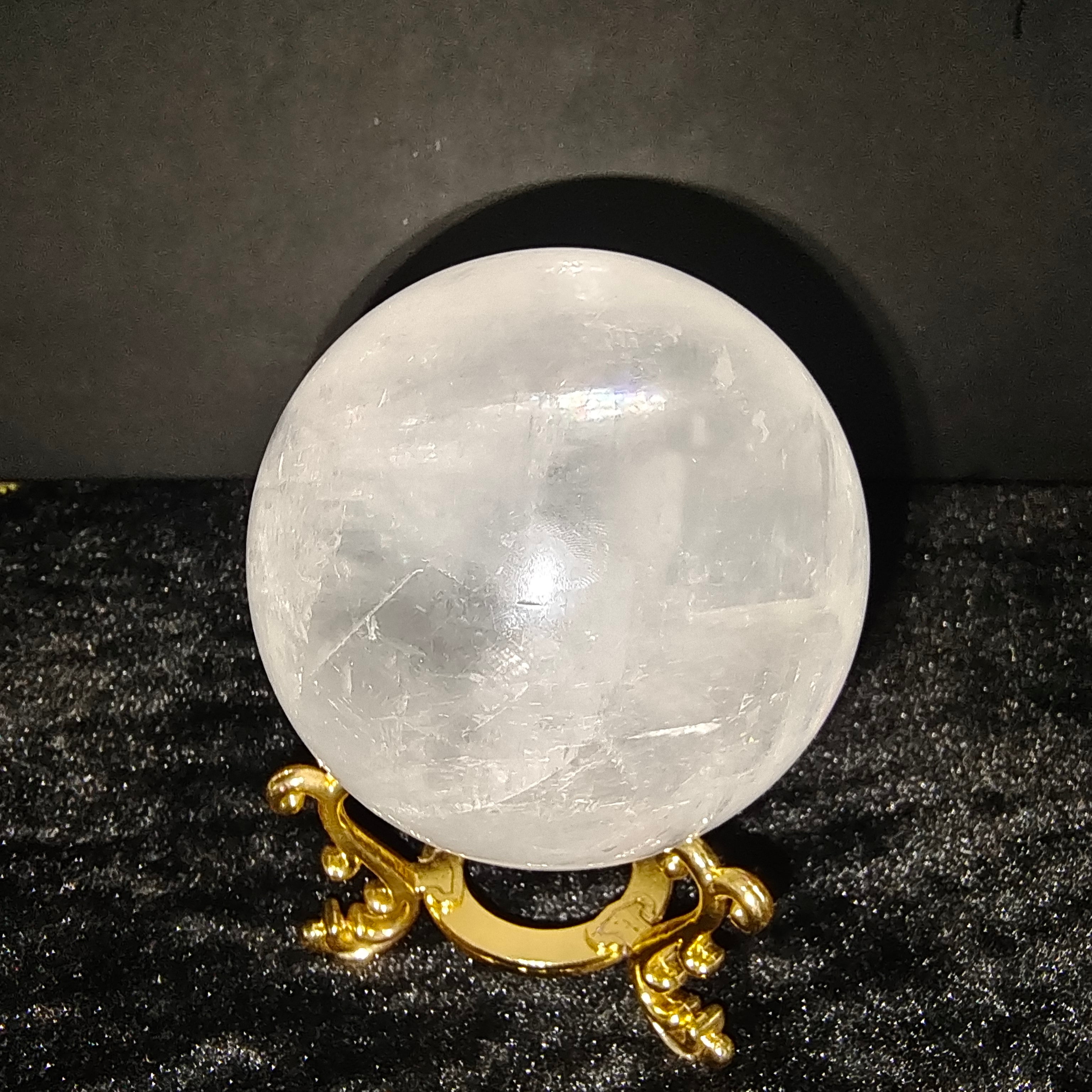 white calcite sphere