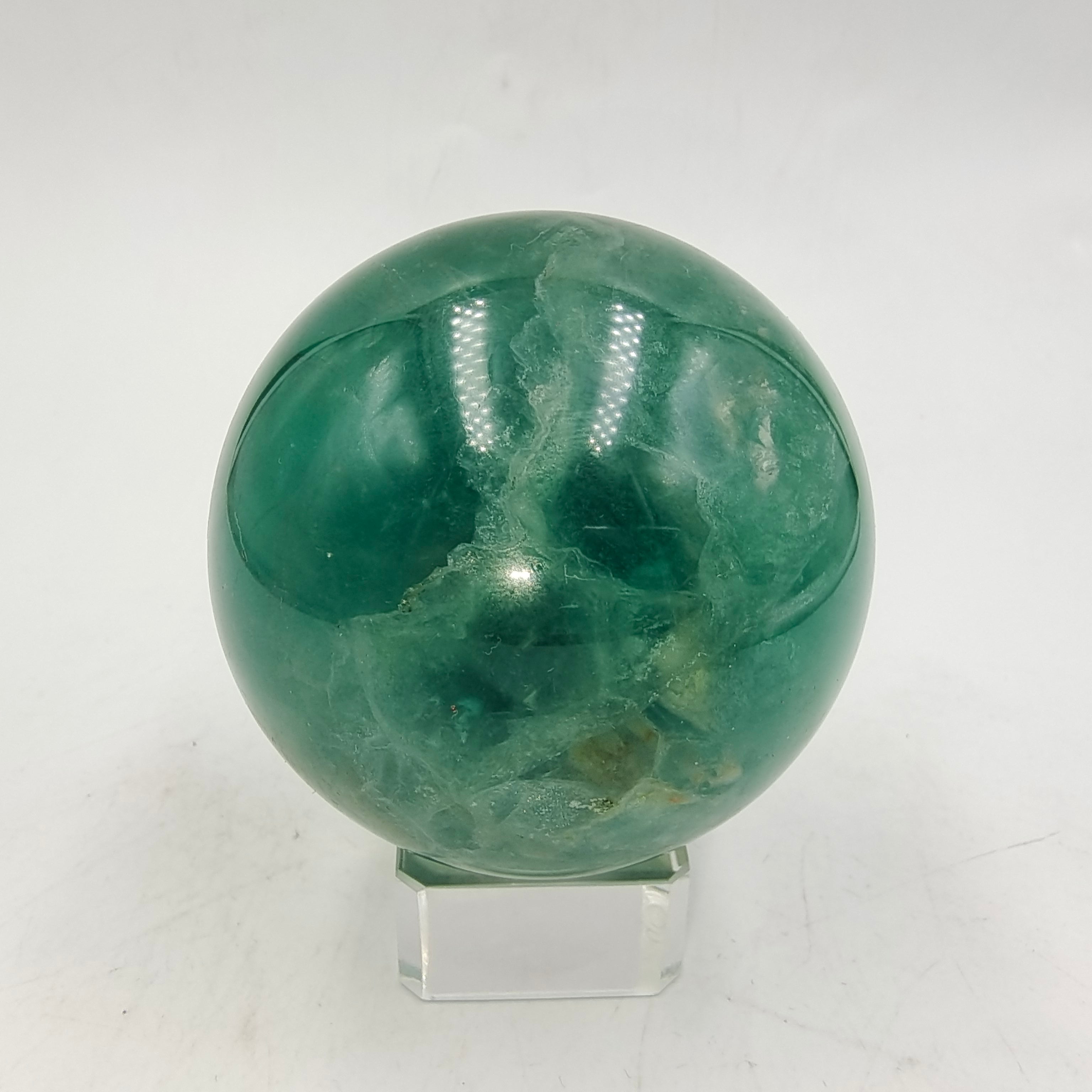 Green fluorite sphere