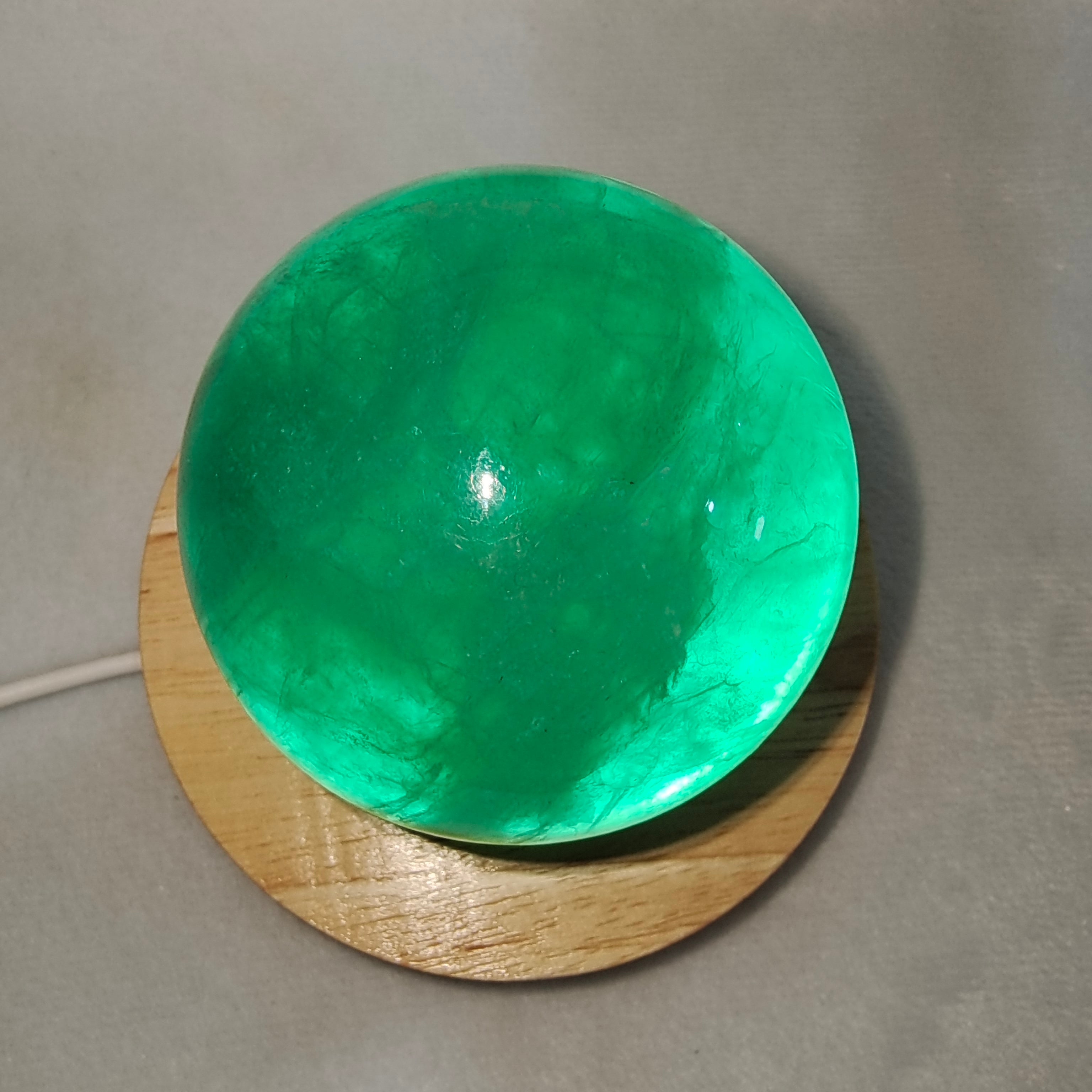 Green fluorite sphere