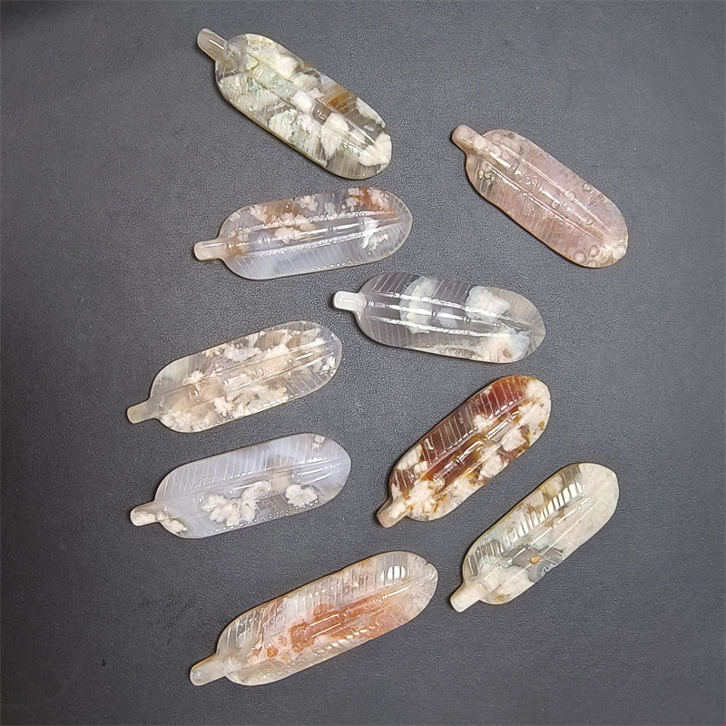 Flower agate Feather