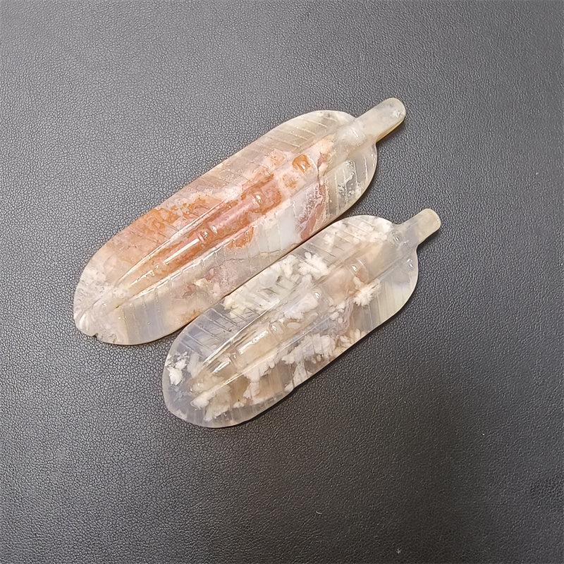 Flower agate Feather