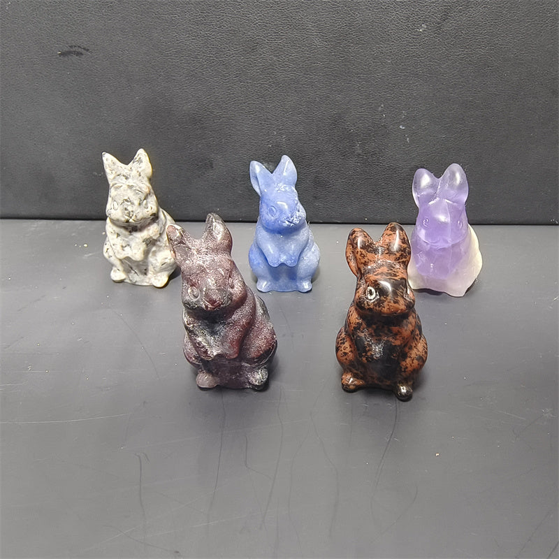 Various materials mini rabbits