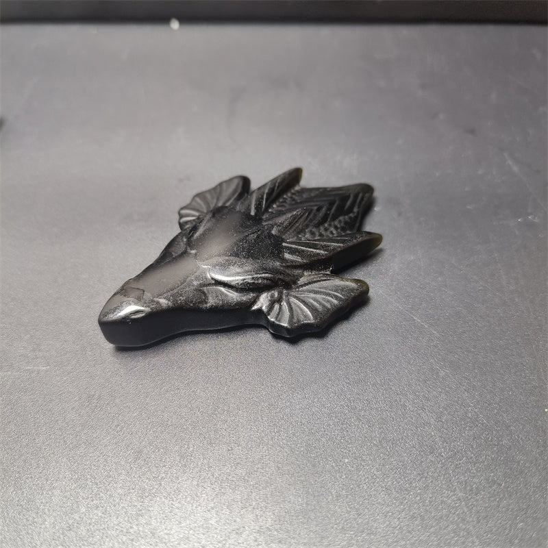 Obsidian dragon head