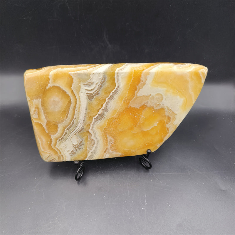 Striped jade slab