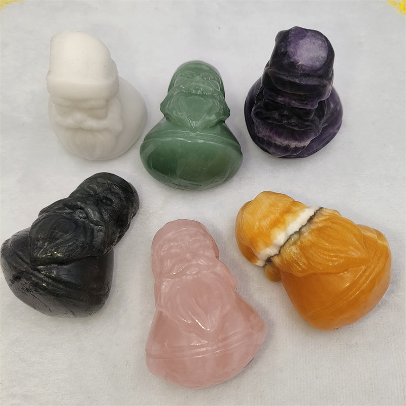 Santa Claus of various materials