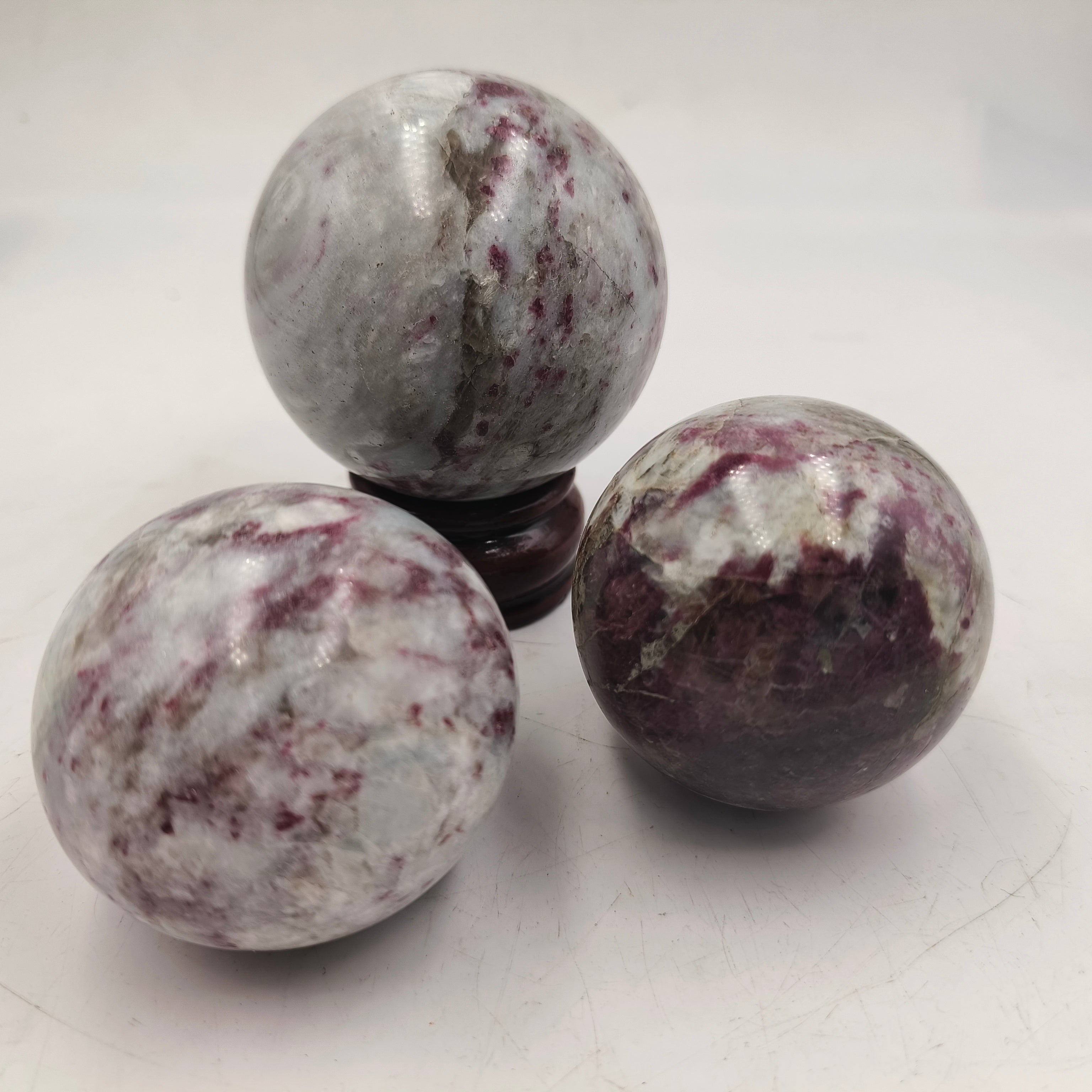 Plum tourmaline sphere