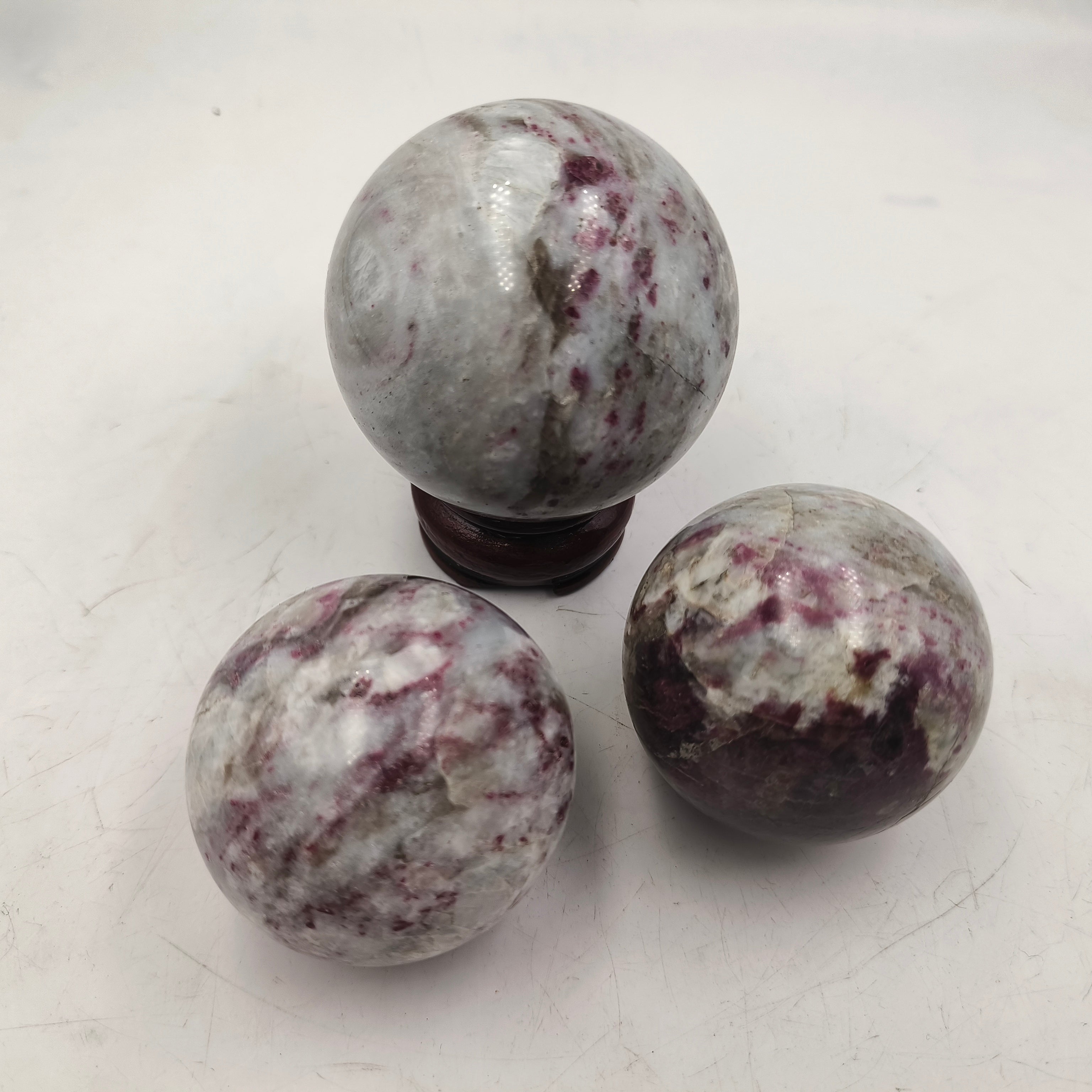 Plum tourmaline sphere