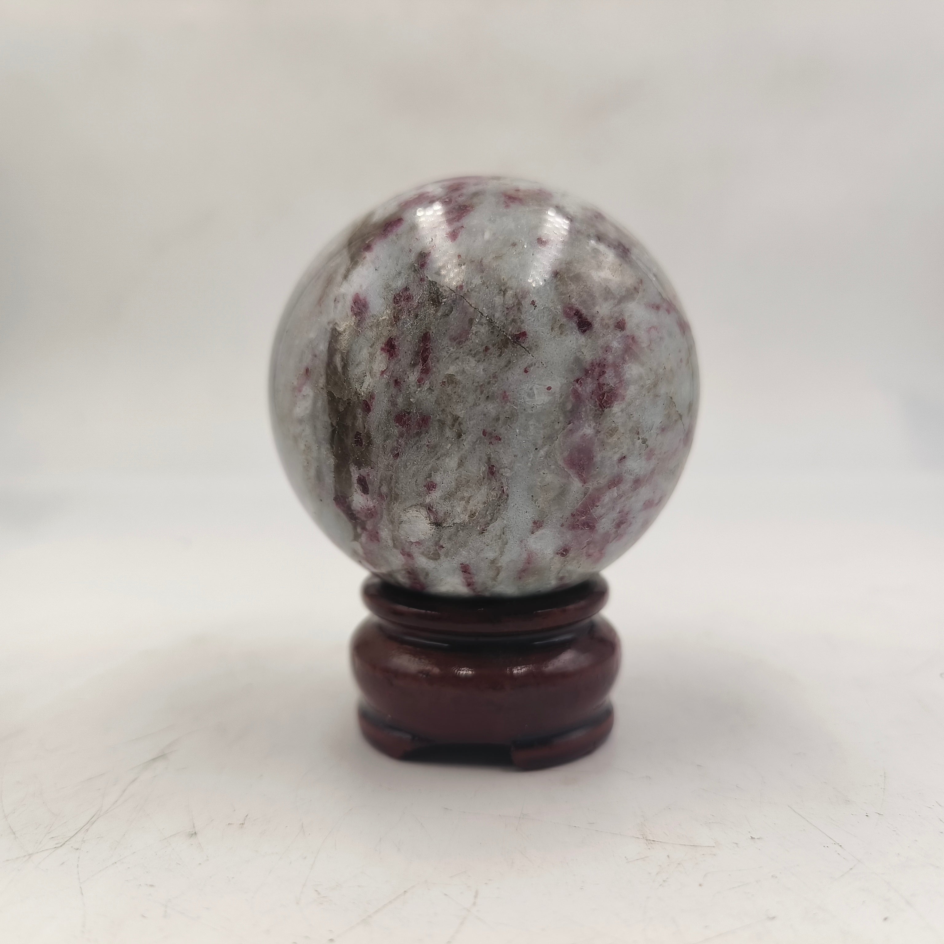 Plum tourmaline sphere