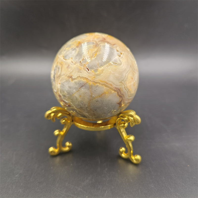 Crazy lace agate sphere