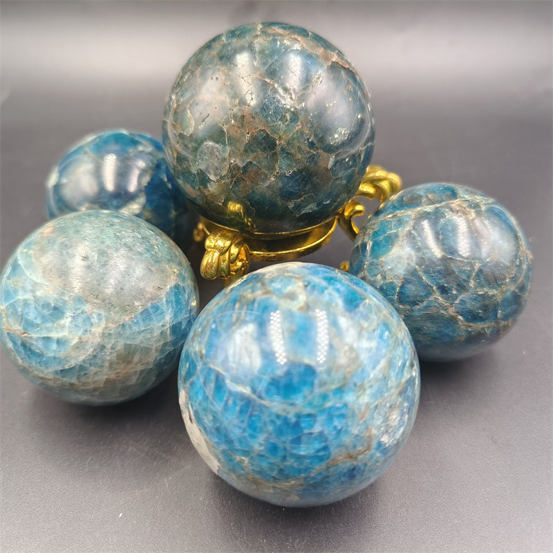 Blue apatite sphere