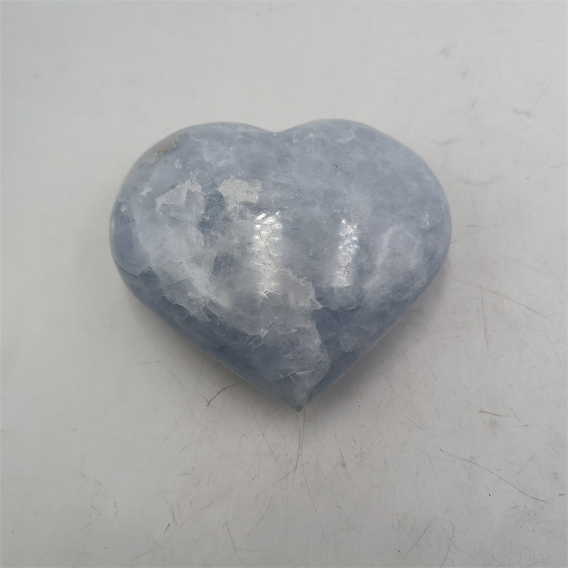 Blue calcite heart