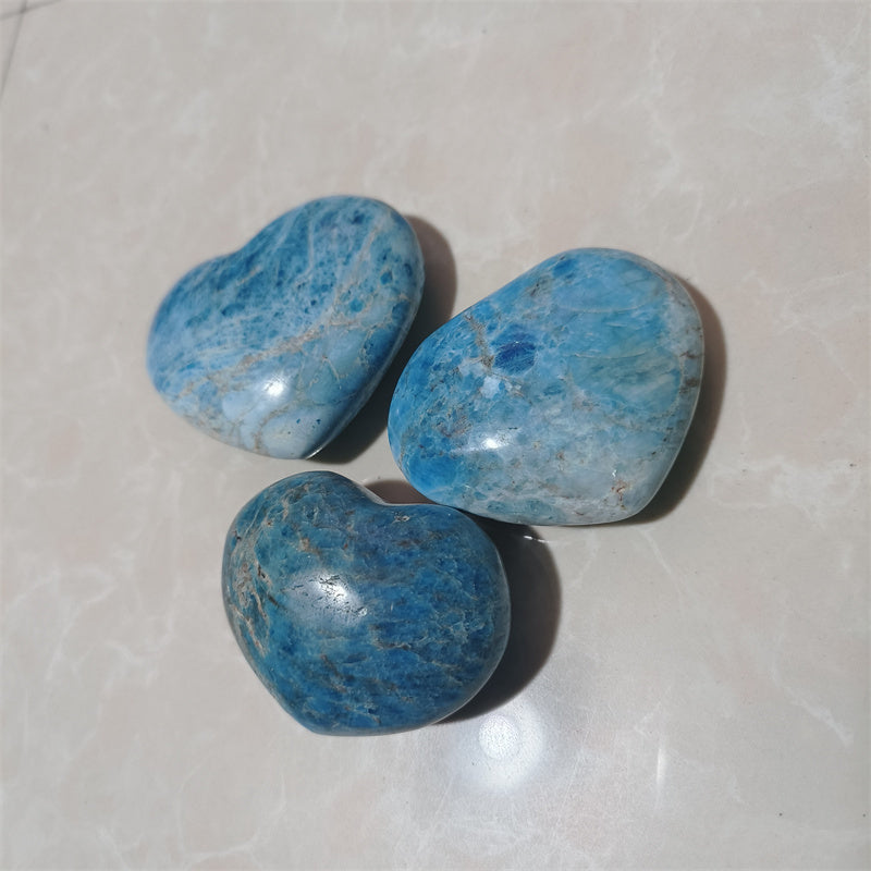 Blue apatite heart