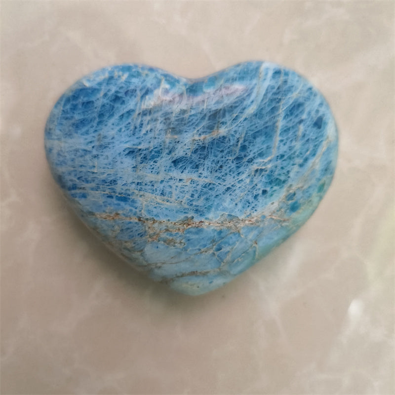 Blue apatite heart